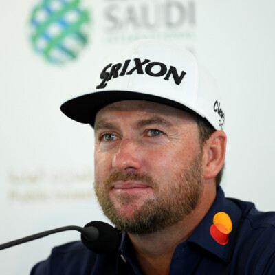 KAEC, SAUDI ARABIA - FEBRUARY 02: Graeme McDowell of Northern Ireland during a press conference prior of the Saudi International powered by SoftBank Investment Advisers at Royal Greens Golf and Country Club on February 02, 2021 in King Abdullah Economic City, Saudi Arabia. (Photo by Ross Kinnaird/Getty Images)
