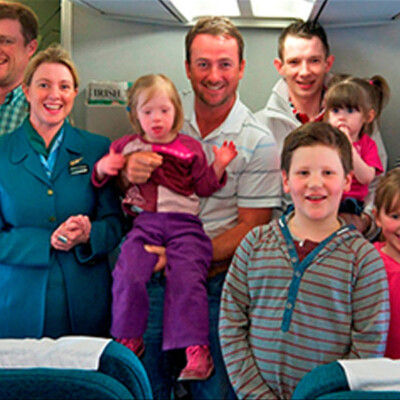 Graeme greets a family when they land in Orlando for the holiday of a lifetime.