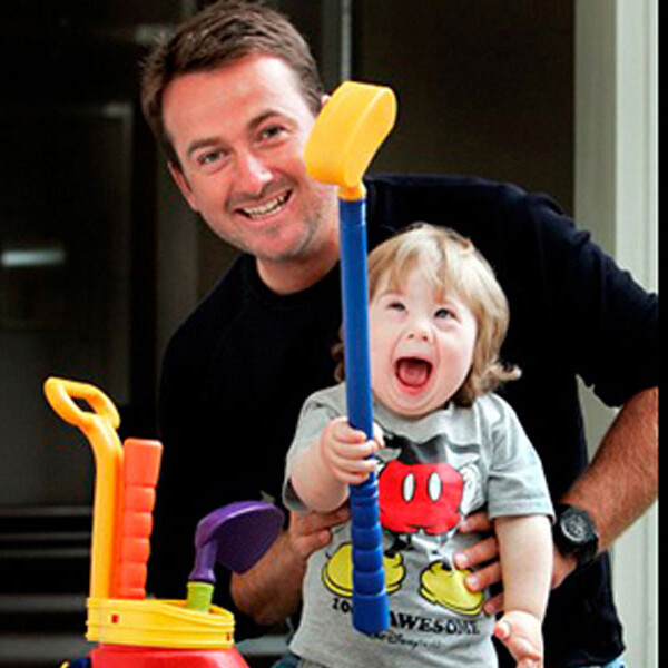 Two keen golfers at Our Ladys Childrens Hospital!