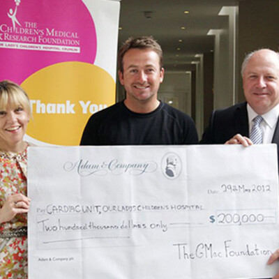 The G-Mac Foundation donates $200,000 to the Cardiac Unit of Our Ladys Childrens Hospital.