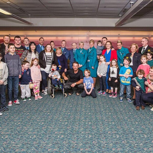Graeme greets families on arrival in Orlando, March 2015.