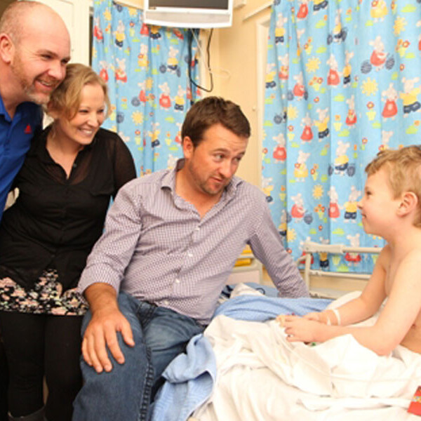Graeme visits Crumlin Childrens Hospital in December, 2012.