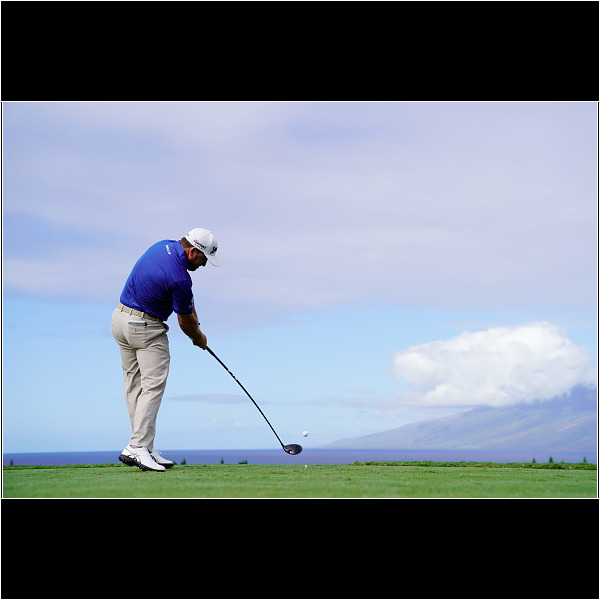 KAPALUA, HAWAII - JANUARY 02: Graeme McDowell of Northern Ireland plays his shot from the first tee during the first round of the Sentry Tournament Of Champions at the Kapalua Plantation Course on January 02, 2020 in Kapalua, Hawaii. (Photo by Cliff Hawkins/Getty Images)