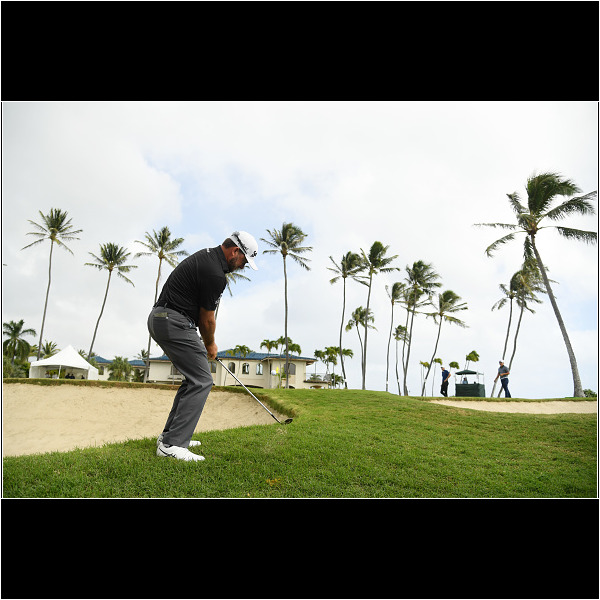 HONOLULU, HAWAII - JANUARY 09: Graeme McDowell of Northern Ireland plays a shot on the 16th hole during the first round of the Sony Open in Hawaii at the Waialae Country Club on January 09, 2020 in Honolulu, Hawaii. (Photo by Harry How/Getty Images)
