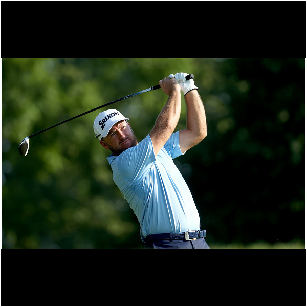 DUBLIN, OHIO - JULY 10: Graeme McDowell of Northern Ireland plays his shot from the third tee during the second round of the Workday Charity Open on July 10, 2020 at Muirfield Village Golf Club in Dublin, Ohio. (Photo by Gregory Shamus/Getty Images)