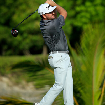 PUNTA CANA, DOMINICAN REPUBLIC - SEPTEMBER 24: Graeme McDowell of Northern Ireland plays his shot from the 14th tee during the first round of the Corales Puntacana Resort & Club Championship on September 24, 2020 in Punta Cana, Dominican Republic. (Photo by Andy Lyons/Getty Images)