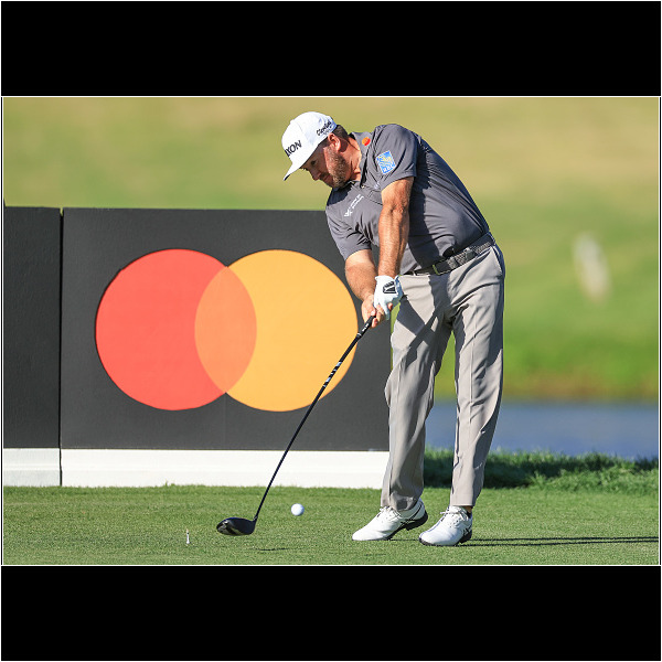 ORLANDO, FLORIDA - MARCH 06: Graeme McDowell of Northern Ireland plays his tee shot on the par 5, 16th hole during the final round of the Arnold Palmer Invitational presented by Mastercard at Arnold Palmer Bay Hill Golf Course on March 06, 2022 in Orlando, Florida. (Photo by David Cannon/Getty Images)
